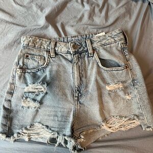 H&M distressed denim shorts